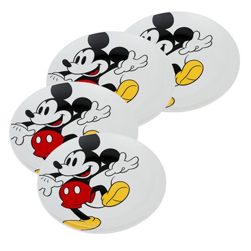 Disney Mickey Mouse 10-Inch Ceramic Dinner Plate 4-Pack